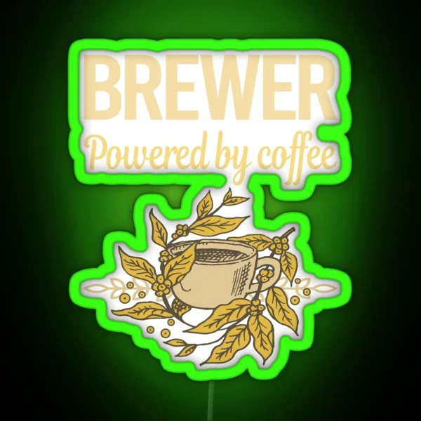 Powered By Coffee Brewer RGB Neon Sign