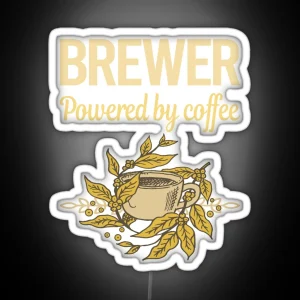 Powered By Coffee Brewer RGB Neon Sign