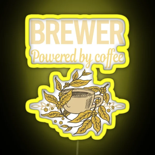 Powered By Coffee Brewer RGB Neon Sign