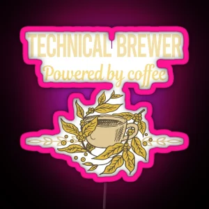 Powered By Coffee Technical Brewer RGB Neon Sign