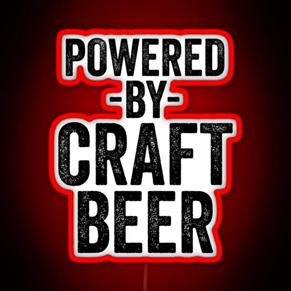 Powered By Craft Beer Drinks Cocktail Beer RGB Neon Sign