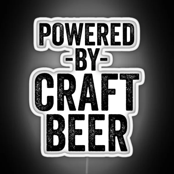 Powered By Craft Beer Drinks Cocktail Beer RGB Neon Sign