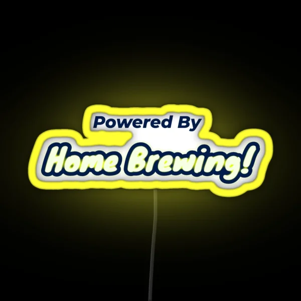 Powered By Home Brewing RGB Neon Sign