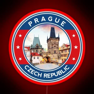 Prague Praha Charles Bridge RGB Neon Sign