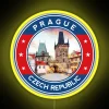 RGB LED Charles Bridge replica sign with Czech city pride theme