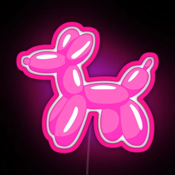 Preppy Balloon Dog RGB Neon Sign