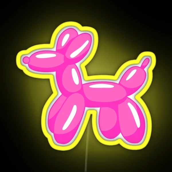 Preppy Balloon Dog RGB Neon Sign
