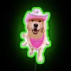 Whimsical preppy dog themed RGB neon sign for pet lovers