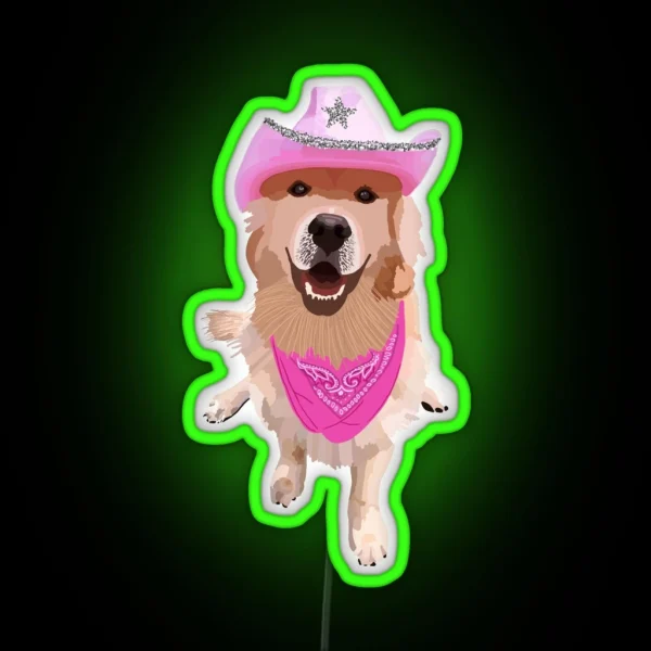 Preppy Dog RGB Neon Sign