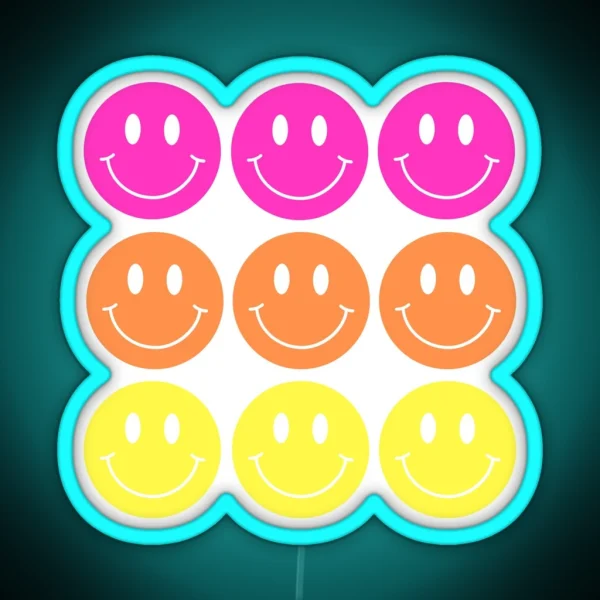 Preppy Smiley Led RGB Neon Sign