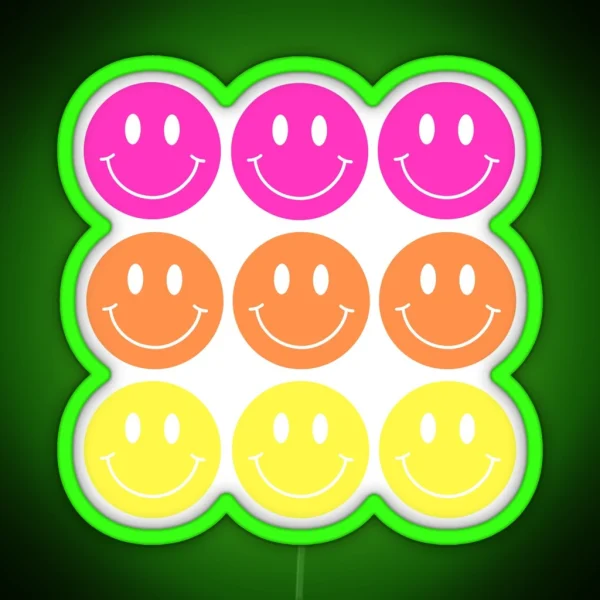 Preppy Smiley Led RGB Neon Sign