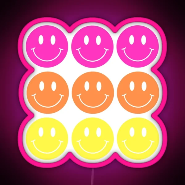 Preppy Smiley Led RGB Neon Sign