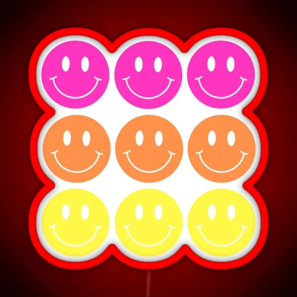 Preppy Smiley Led RGB Neon Sign