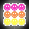Eye-catching preppy smiley face led with vibrant RGB color change.