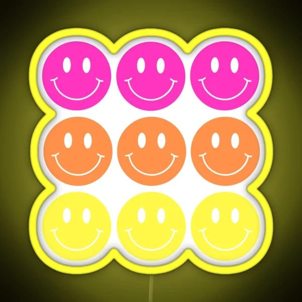Preppy Smiley Led RGB Neon Sign