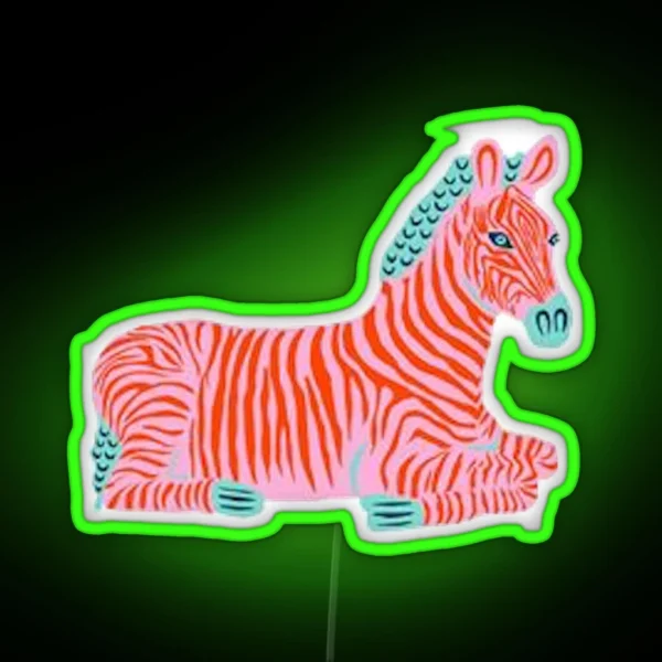 Preppy Zebra RGB Neon Sign