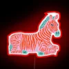 Add preppy, quirky style with zebra patterned RGB neon lighting.