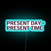 Vintage Futuristic Neon Sign Present Day Present Time Lain Inspired Art