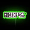 Neon Accent Wall Art Present Day Experimental Minimalist Chic Decor