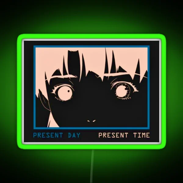 PRESENT DAY PRESENT TIME Serial Experiments RGB Neon Sign