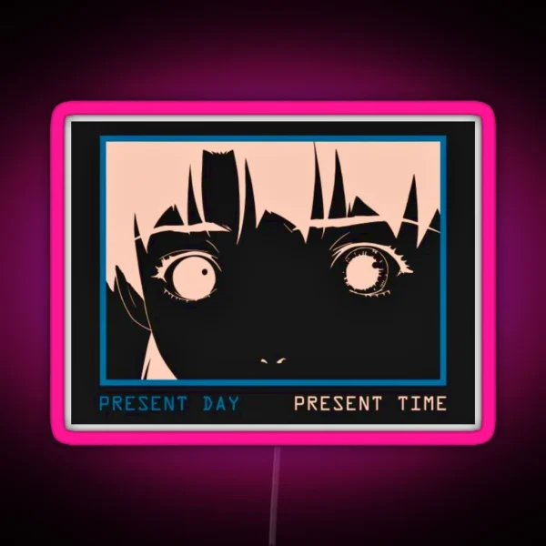 PRESENT DAY PRESENT TIME Serial Experiments RGB Neon Sign