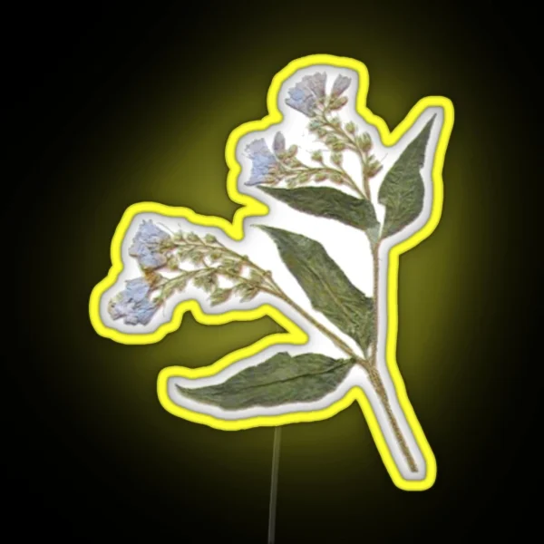 Pressed Dried Comfrey Flower RGB Neon Sign
