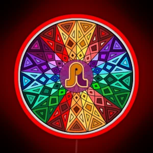 Pretty Lights Rainbow Geometric Mandala Psychedelic Funkadelic Trippy Festival Hallucinogen RGB Neon Sign