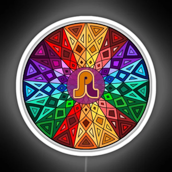 Pretty Lights Rainbow Geometric Mandala Psychedelic Funkadelic Trippy Festival Hallucinogen RGB Neon Sign