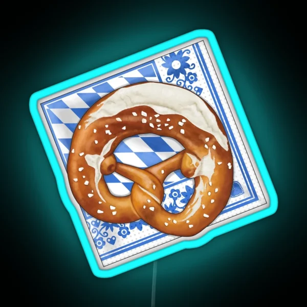 Pretzel On Napkin RGB Neon Sign