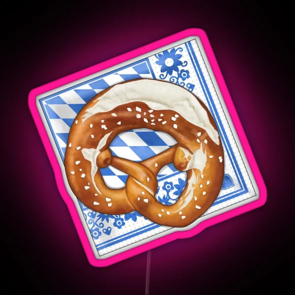 Pretzel On Napkin RGB Neon Sign
