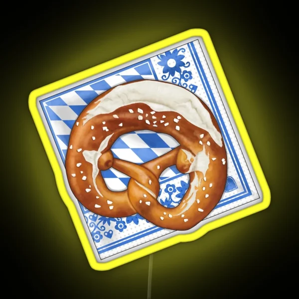 Pretzel On Napkin RGB Neon Sign