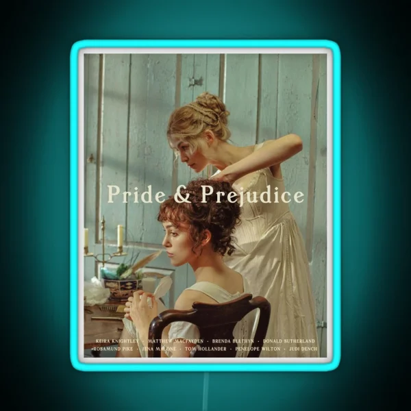 Pride And Prejudice Movie Poster RGB Neon Sign
