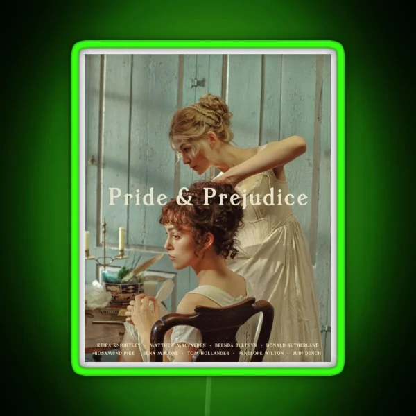 Pride And Prejudice Movie Poster RGB Neon Sign