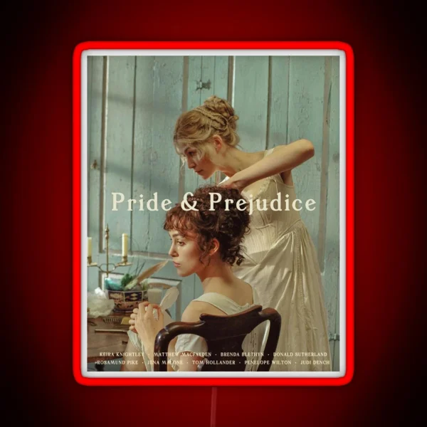Pride And Prejudice Movie Poster RGB Neon Sign