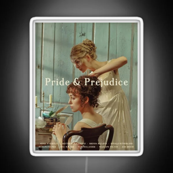 Pride And Prejudice Movie Poster RGB Neon Sign