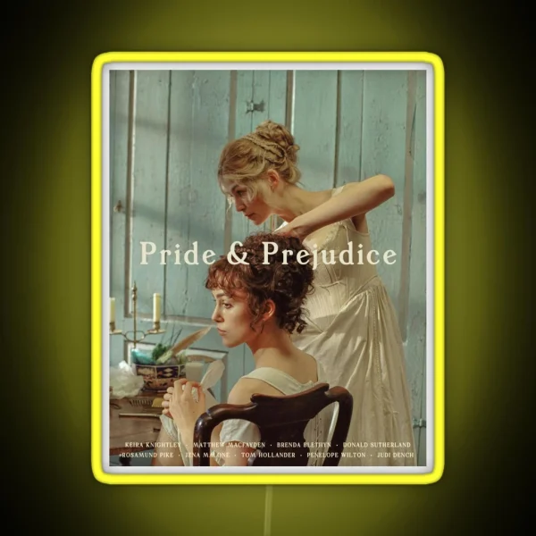 Pride And Prejudice Movie Poster RGB Neon Sign