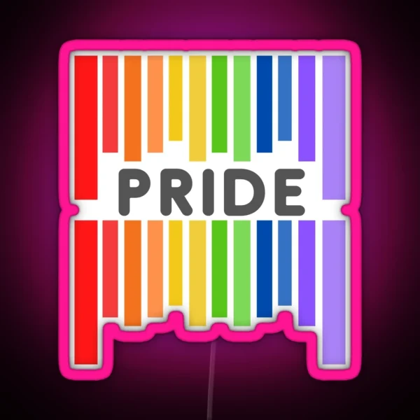 Pride Gay Lesbian Barcode Mug Led RGB Neon Sign