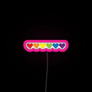 Pride Hearts RGB Neon Sign