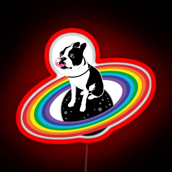 Pride Space Dog RGB Neon Sign