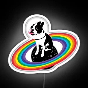 Pride Space Dog RGB Neon Sign