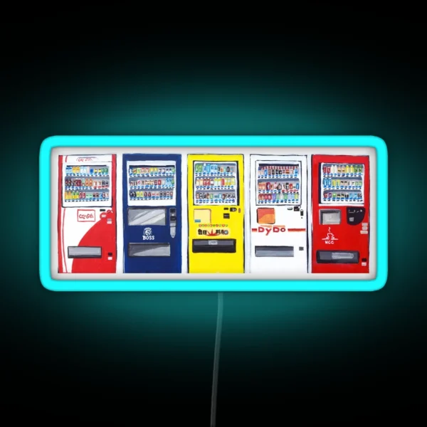 Primary Color Vending Machine Art RGB Neon Sign