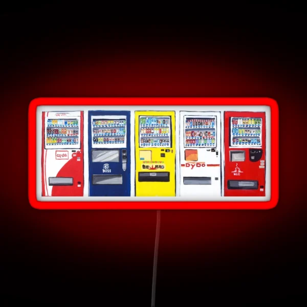 Primary Color Vending Machine Art RGB Neon Sign