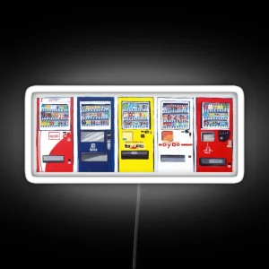 Primary Color Vending Machine Art RGB Neon Sign