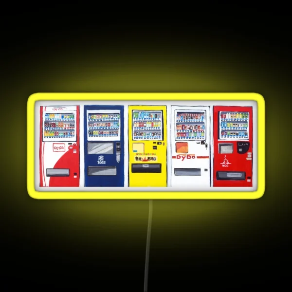Primary Color Vending Machine Art RGB Neon Sign