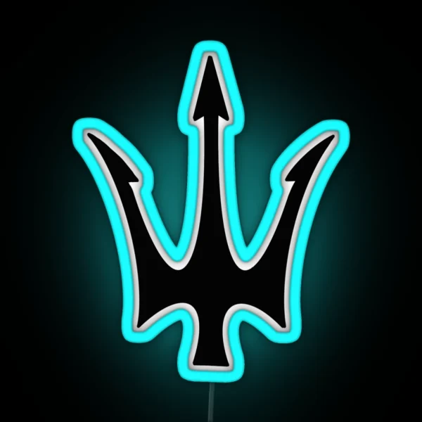 Prince Neptune Trident Black RGB Neon Sign