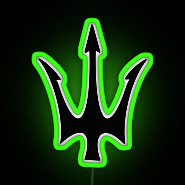 Prince Neptune Trident Black RGB Neon Sign