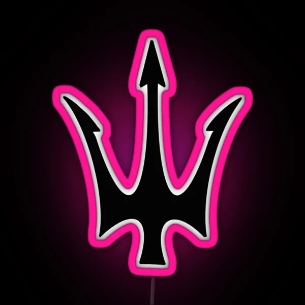 Prince Neptune Trident Black RGB Neon Sign