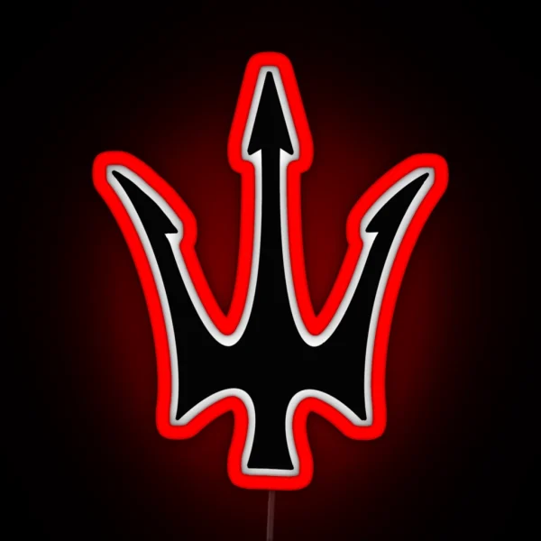 Prince Neptune Trident Black RGB Neon Sign
