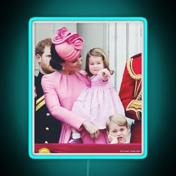 Princess Charlotte And Catherine At Trooping Of The RGB Neon Sign