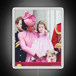 Princess Charlotte And Catherine At Trooping Of The Colour RGB Neon Sign